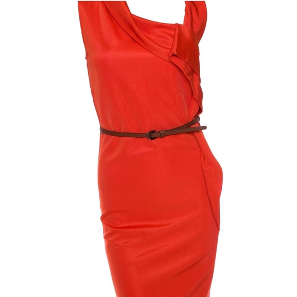 MaxMara Red Knit Sleeveless Dress w/Belt - Picture 2 of 4